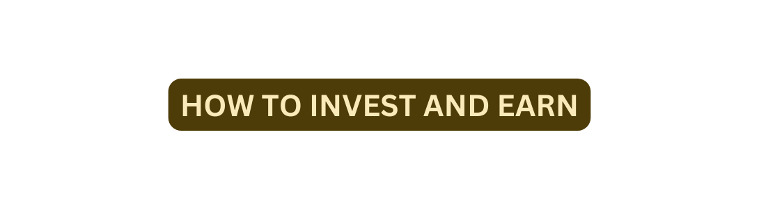 how to invest and earn